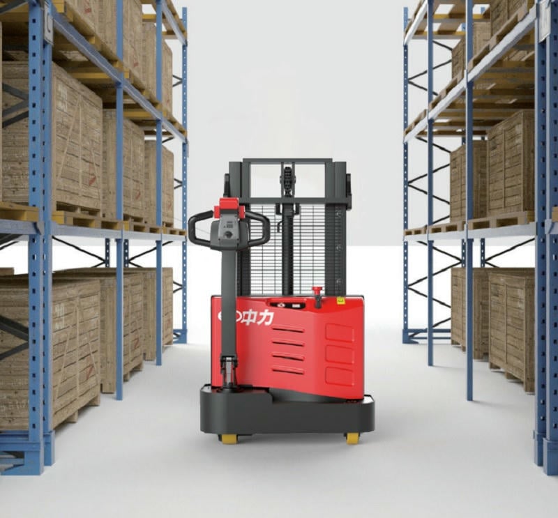 Xe Nâng Điện Stacker Est202 Đứng Lái 2 Tấn Pin Agm 48v