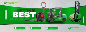Reach Truck nâng pallet lên kệ cao