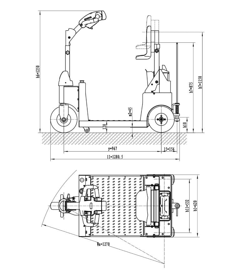 Xe Điện Kéo Hàng 1.5 Tấn Qdd15t Pin Lithium 7