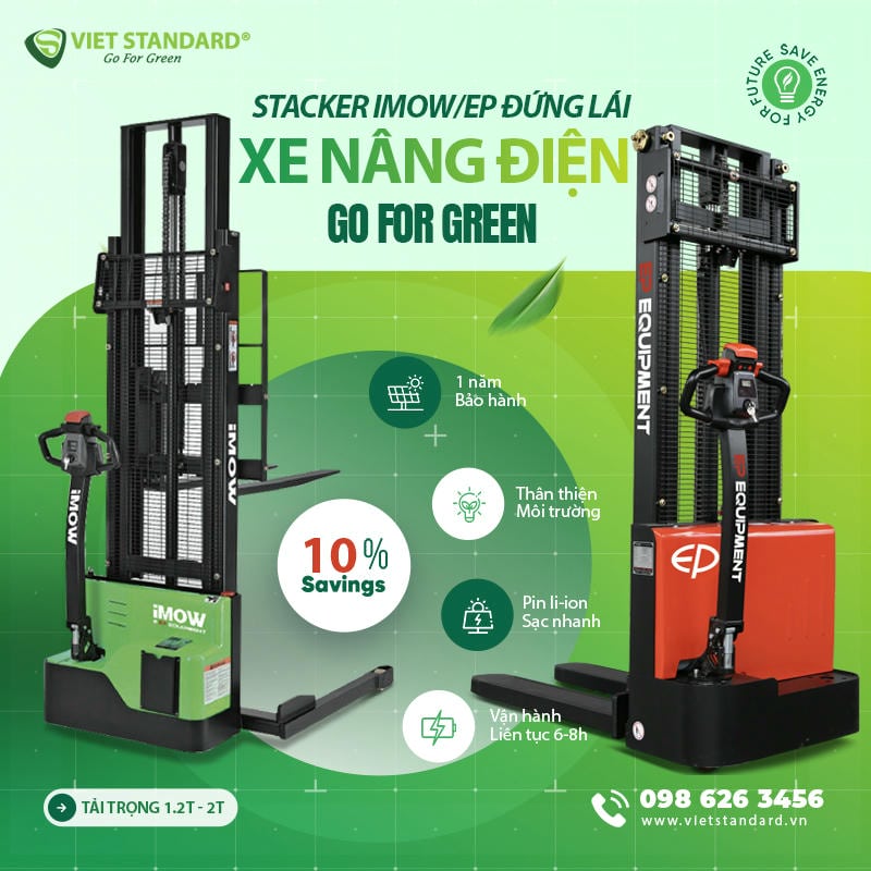 Xe Nâng Tay Cao Stacker 1.2 Tấn - 2 Tấn