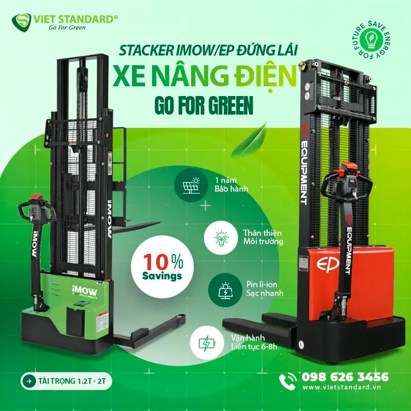 Xe Nâng Tay Cao Stacker 1.2 Tấn - 2 Tấn