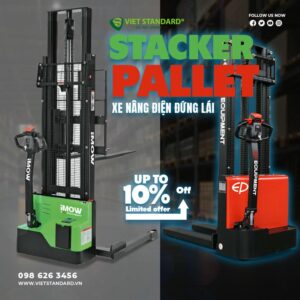 Xe Nâng điện đứng Lái Stacker