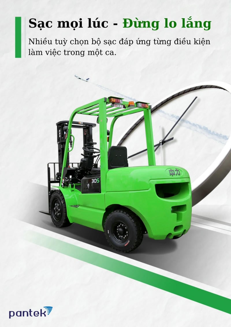 Xe nâng điện lithium 2.5 tấn là gì và phù hợp