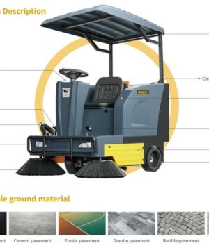 Xe Điện Quét Rác U135p 7500 M2giờ Nguồn 48v83ah