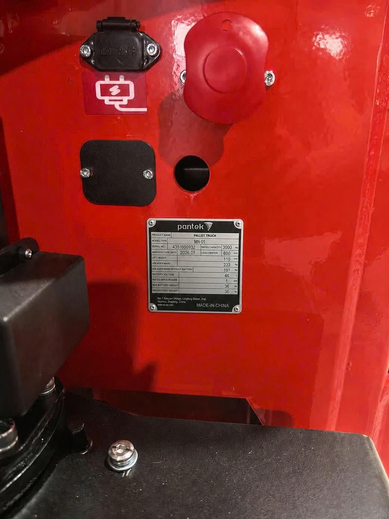 Xe Nâng Tay Điện 3 Tấn Pantek MN-01 Nguồn 48V/30Ah