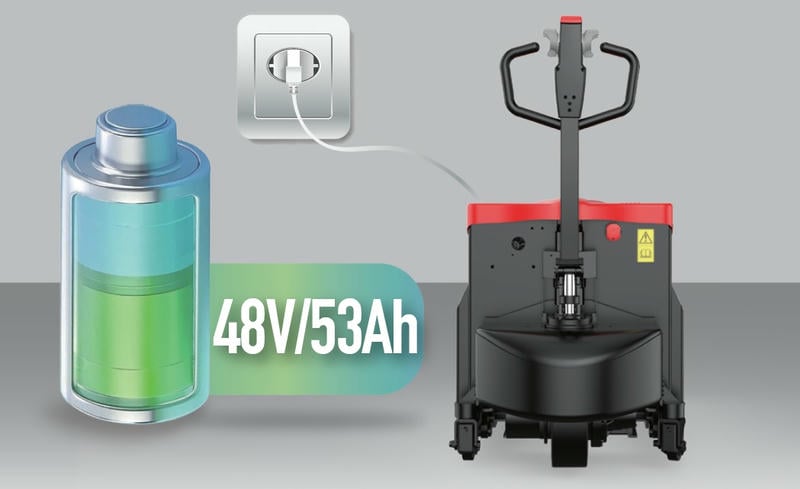 Xe Nâng Tay Điện 5 Tấn Mn02 Nguồn 48v53ah 48v65ah 1