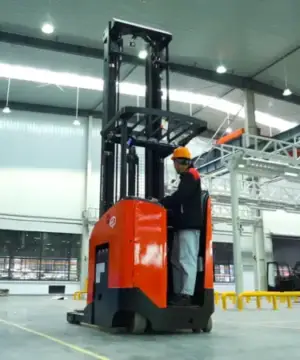 Xe Nâng Điện Đứng Lái 1.5 Tấn Reach Truck Nâng Cao 11.5m