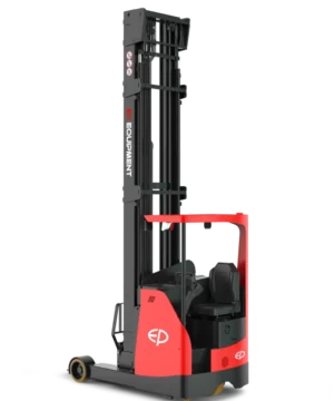 Xe Nâng Điện Đứng Lái Reach Truck 2.5 Tấn CQD25RV Nâng 12.5m 48 VFBR10-FBR30 - pallet hai mặt với trọng lượng khối hàng tới 2 tấn