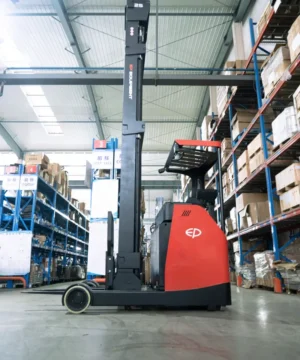 Xe Nâng Điện Đứng Lái Reach Truck 2.5 Tấn CQD25RV Nâng 12.5m 48 V